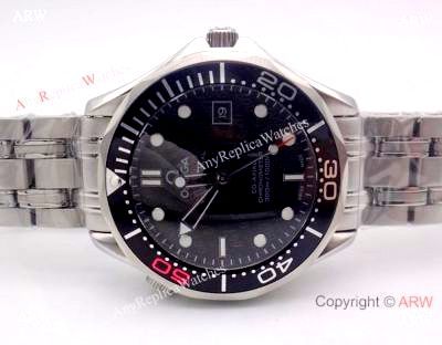 Replica Omega Seamaster 007 Watch Stainless Steel Black Bezel